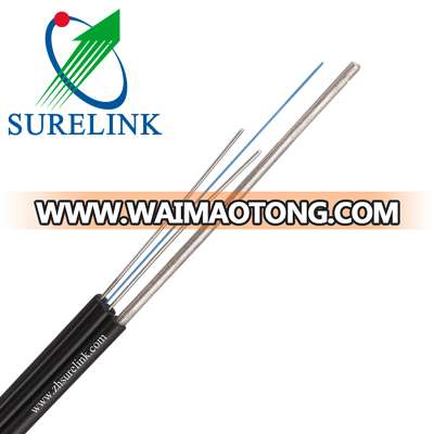 FTTH Outdoor Drop Cable Optical Fiber With Steel Messenger